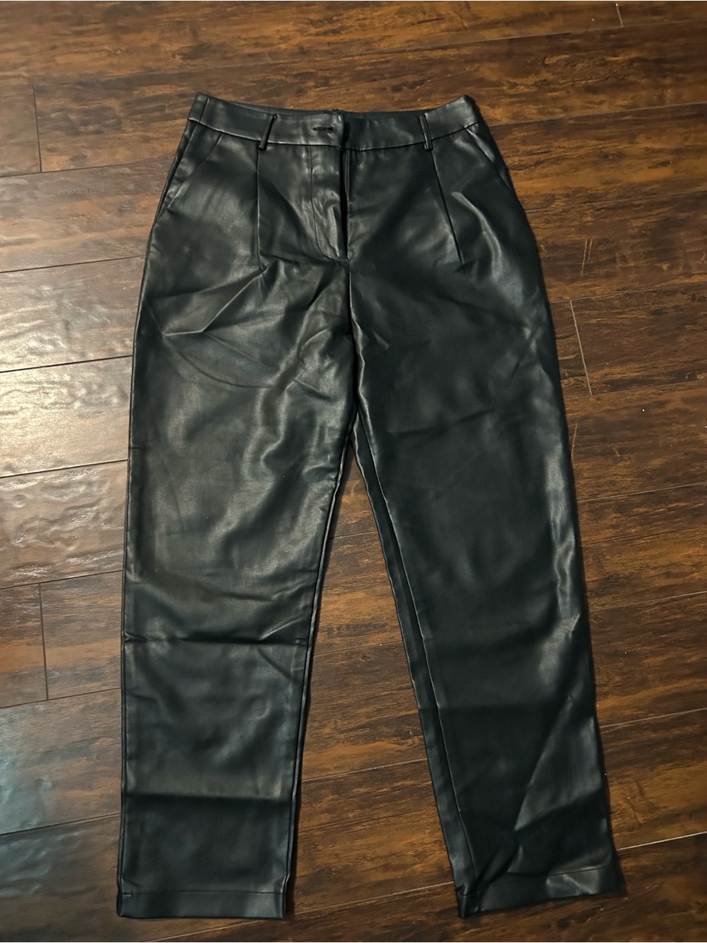 Black Vegan Leather Pants